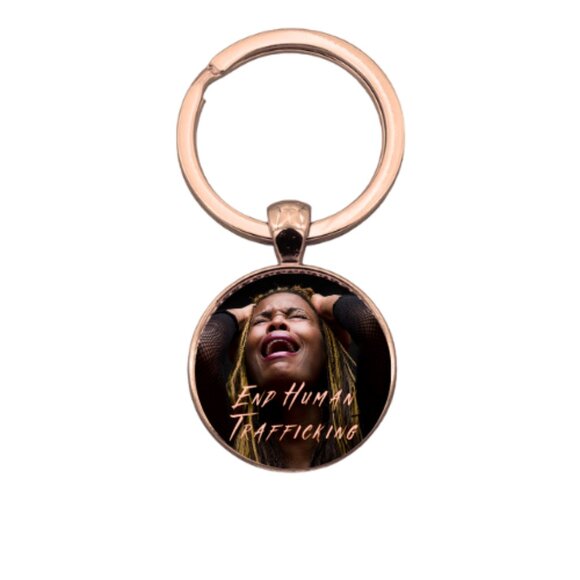 END HUMAN TRAFFICKING #1 CUSTOM KEY RING - Picture 1 of 5